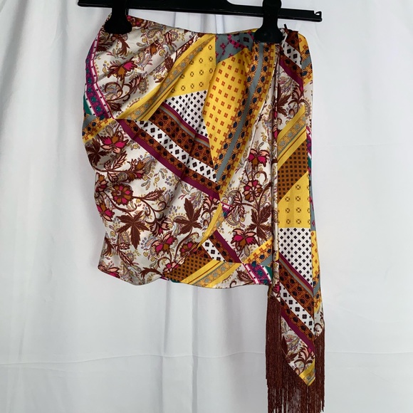 House of Harlow 1960 x Revolve Caterina Skirt in Patchwork Multi NWT - Picture 7 of 10